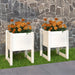 Jardiniere, 2 buc., alb, 40x40x52,5 cm, lemn masiv de pin - WALTI WALTI