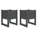 Jardiniere, 2 buc., gri, 40x40x52,5 cm, lemn masiv de pin - WALTI WALTI