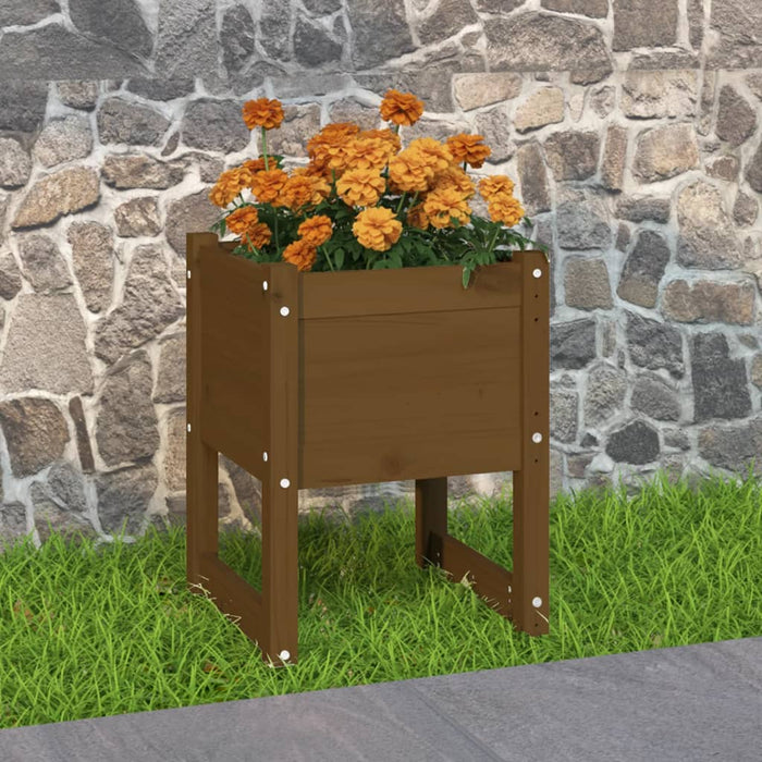 Jardinieră, Maro miere, 40x40x52,5 cm, lemn masiv de pin - WALTI WALTI