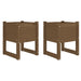 Jardiniere, 2 buc., maro miere, 40x40x52,5cm, lemn masiv de pin - WALTI WALTI