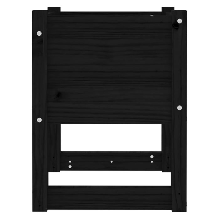Jardiniere, 2 buc, Negru, 40x40x52,5 cm, lemn masiv de pin - WALTI WALTI