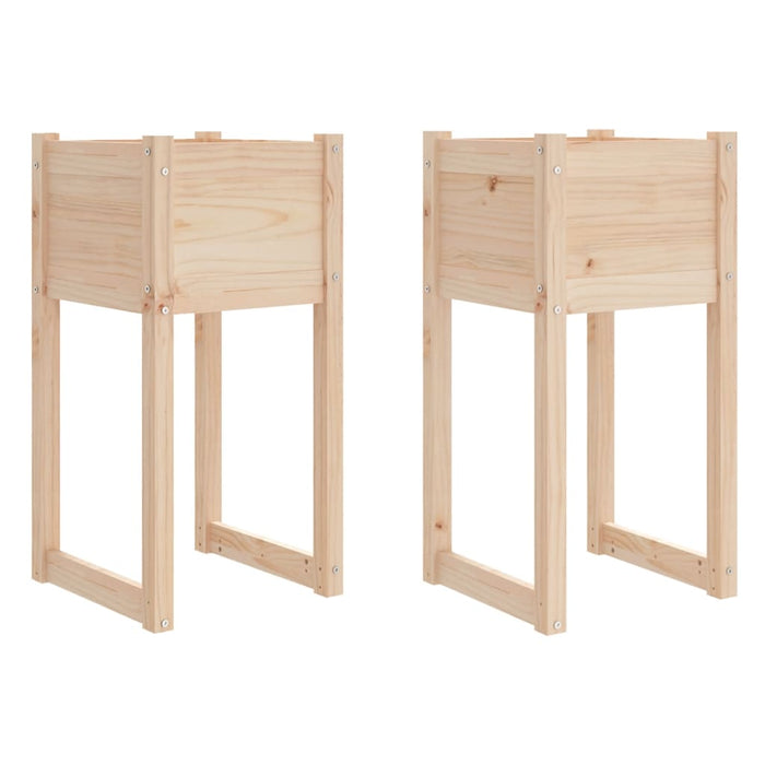 Jardiniere, 2 buc, 40x40x81 cm, lemn masiv de pin - WALTI WALTI