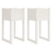 Jardiniere, 2 buc., alb, 40x40x81 cm, lemn masiv de pin - WALTI WALTI