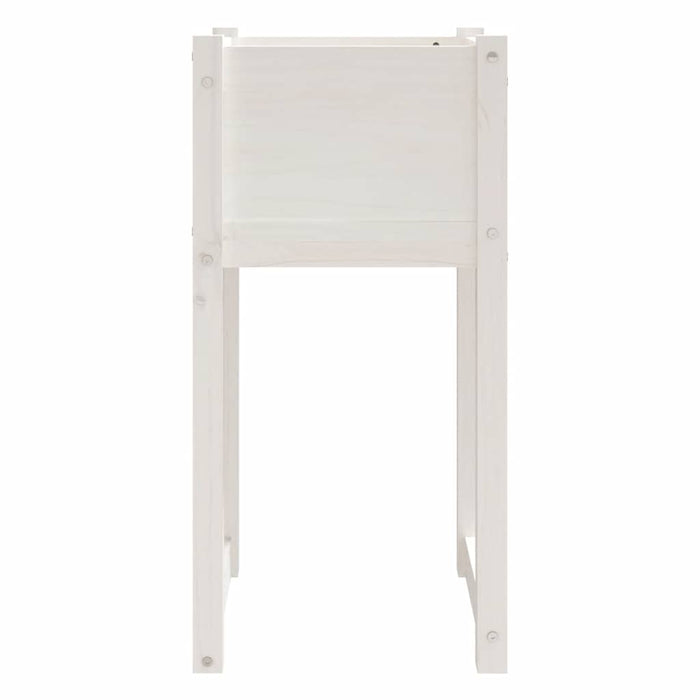 Jardiniere, 2 buc., alb, 40x40x81 cm, lemn masiv de pin - WALTI WALTI