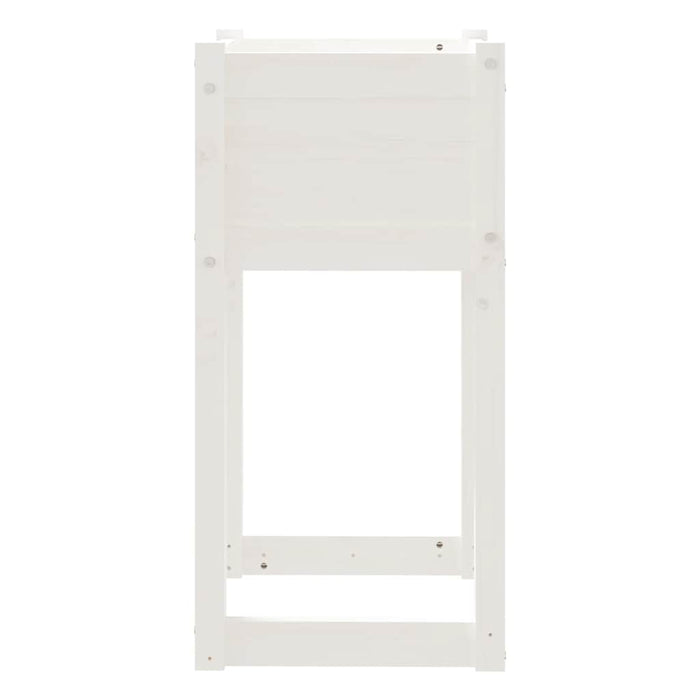 Jardiniere, 2 buc., alb, 40x40x81 cm, lemn masiv de pin - WALTI WALTI