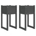 Jardiniere, 2 buc., gri, 40x40x81 cm, lemn masiv de pin - WALTI WALTI
