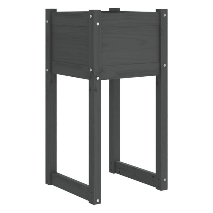 Jardiniere, 2 buc., gri, 40x40x81 cm, lemn masiv de pin - WALTI WALTI