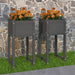 Jardiniere, 2 buc., gri, 40x40x81 cm, lemn masiv de pin - WALTI WALTI