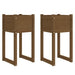 Jardiniere, 2 buc., maro miere, 40x40x81 cm, lemn masiv de pin - WALTI WALTI