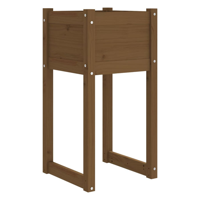 Jardiniere, 2 buc., maro miere, 40x40x81 cm, lemn masiv de pin - WALTI WALTI