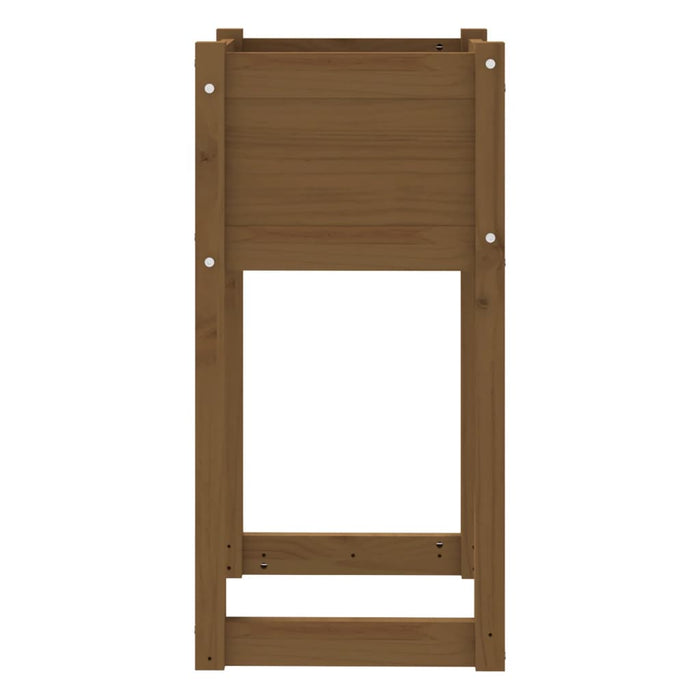 Jardiniere, 2 buc., maro miere, 40x40x81 cm, lemn masiv de pin - WALTI WALTI
