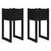 Jardiniere, 2 buc., Negru, 40x40x52,5 cm, lemn masiv de pin - WALTI WALTI