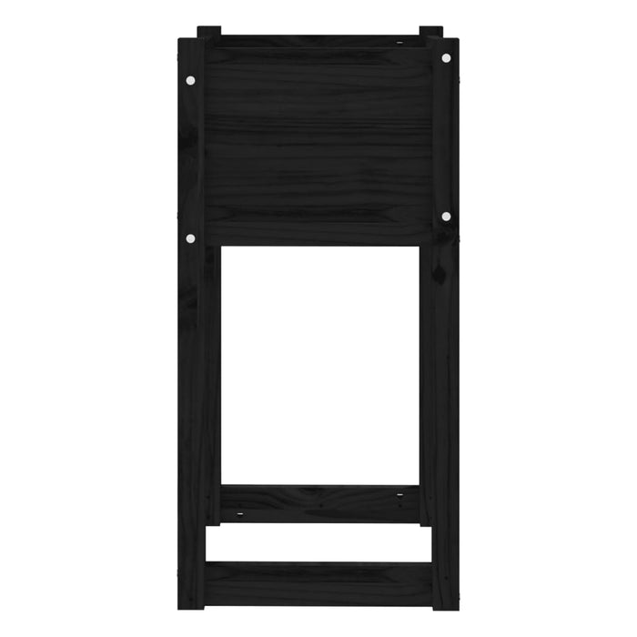 Jardiniere, 2 buc., Negru, 40x40x52,5 cm, lemn masiv de pin - WALTI WALTI