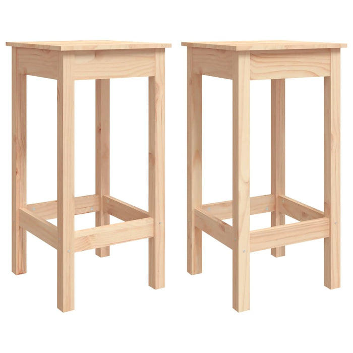 Scaune de bar, 2 buc., 40x40x78 cm, lemn masiv de pin - WALTI WALTI