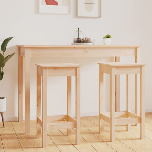 Scaune de bar, 2 buc., 40x40x78 cm, lemn masiv de pin - WALTI WALTI
