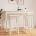 Scaune de bar, 2 buc., alb, 40x40x78 cm, lemn masiv de pin - WALTI WALTI