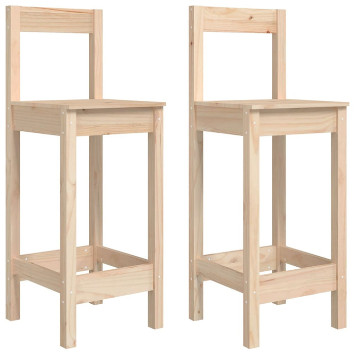 Scaune de bar, 2 buc., 40x41,5x112 cm, lemn masiv de pin - WALTI WALTI
