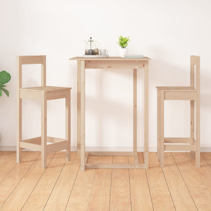 Scaune de bar, 2 buc., 40x41,5x112 cm, lemn masiv de pin - WALTI WALTI