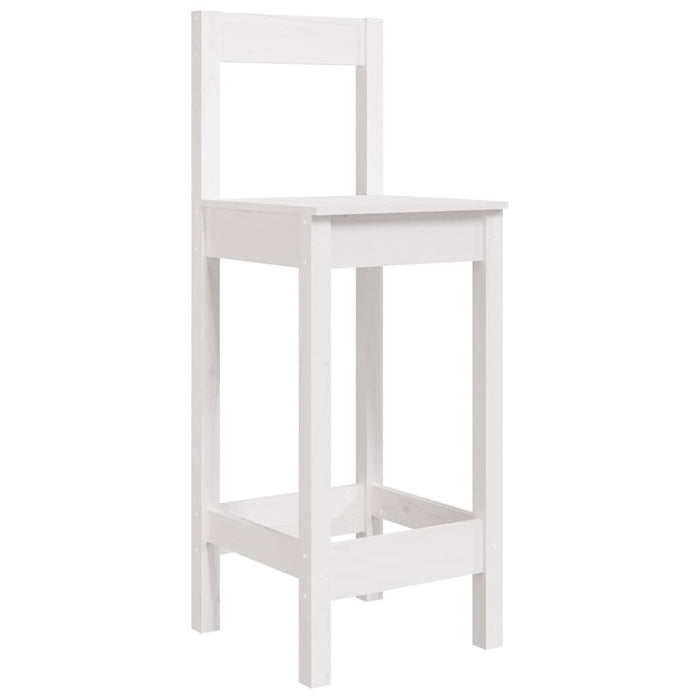 Scaune de bar, 2 buc., alb,40x41,5x112 cm, lemn masiv de pin - WALTI WALTI