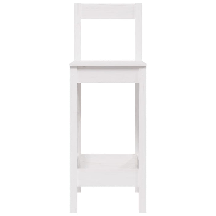 Scaune de bar, 2 buc., alb,40x41,5x112 cm, lemn masiv de pin - WALTI WALTI