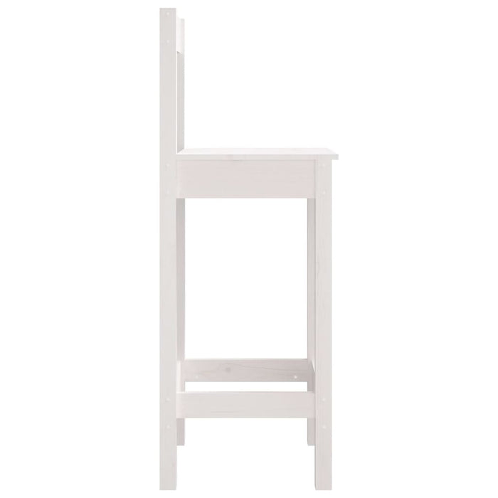 Scaune de bar, 2 buc., alb,40x41,5x112 cm, lemn masiv de pin - WALTI WALTI