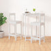 Scaune de bar, 2 buc., alb,40x41,5x112 cm, lemn masiv de pin - WALTI WALTI