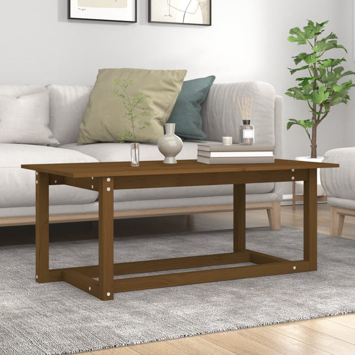 Măsuță de cafea, maro miere, 110x55x45 cm, lemn masiv de pin WALTI