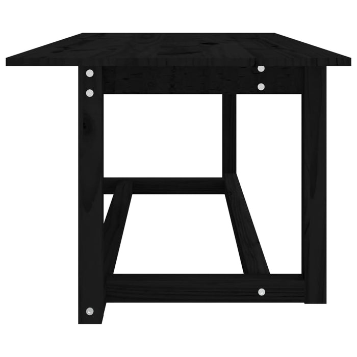 Măsuță de cafea, negru, 110x55x45 cm, lemn masiv de pin WALTI