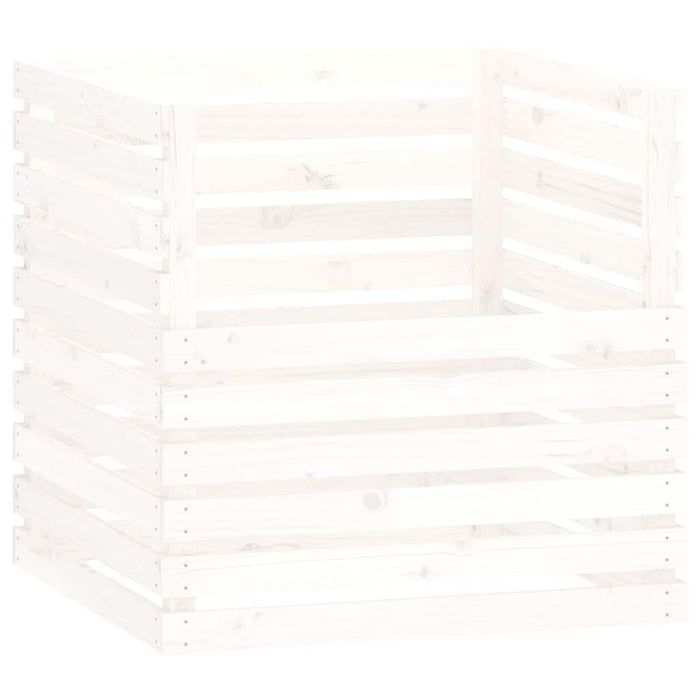 Compostor, alb, 80x80x78 cm, lemn masiv de pin - WALTI WALTI