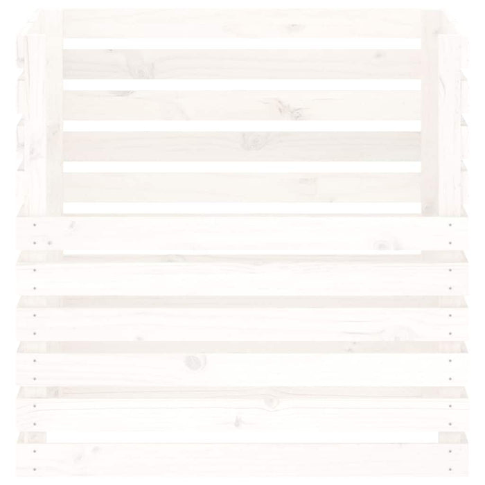 Compostor, alb, 80x80x78 cm, lemn masiv de pin - WALTI WALTI