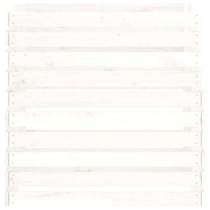 Compostor, alb, 80x80x78 cm, lemn masiv de pin - WALTI WALTI