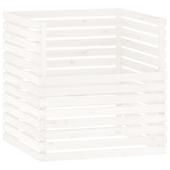 Compostor, alb, 100x100x102 cm, lemn masiv de pin - WALTI WALTI