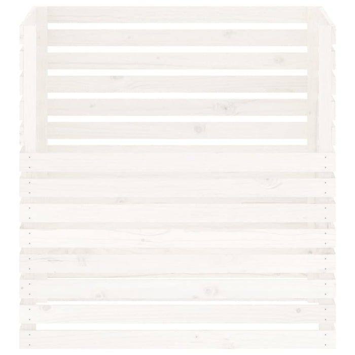 Compostor, alb, 100x100x102 cm, lemn masiv de pin - WALTI WALTI