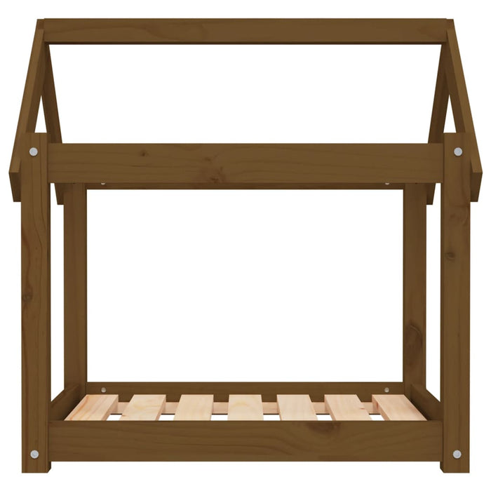 Pat pentru câini, maro miere, 71x55x70 cm, lemn masiv de pin - WALTI WALTI