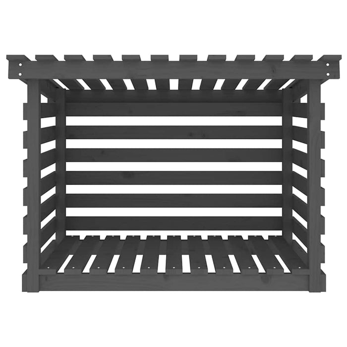 Rastel pentru lemne de foc, gri, 108x73x79 cm, lemn masiv pin WALTI