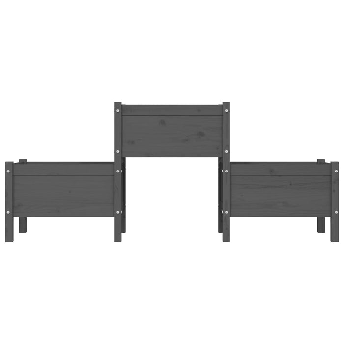 Jardinieră, gri, 178,5x44x75 cm, lemn masiv de pin - WALTI WALTI