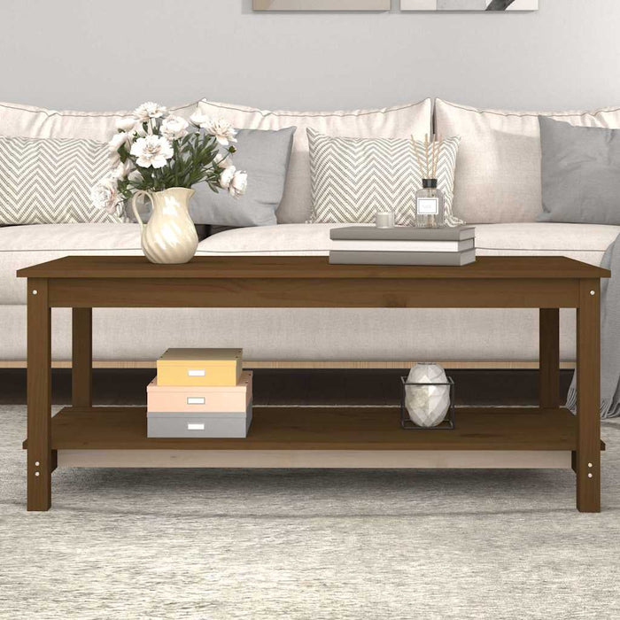 Măsuță de cafea, maro miere, 110x55x45 cm, lemn masiv de pin WALTI