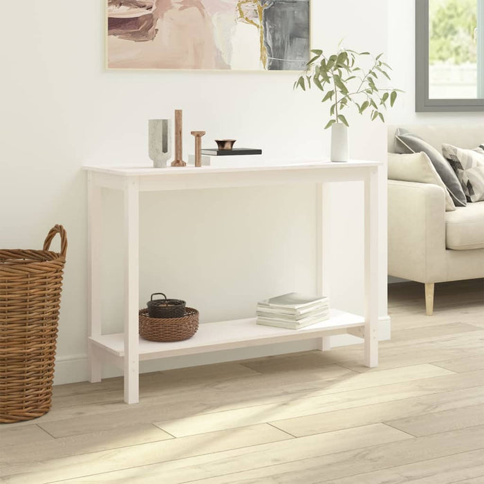 Masă consolă, alb, 110x40x80 cm, lemn masiv de pin - WALTI WALTI