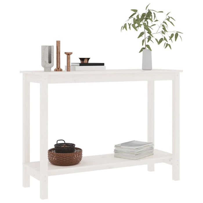 Masă consolă, alb, 110x40x80 cm, lemn masiv de pin - WALTI WALTI