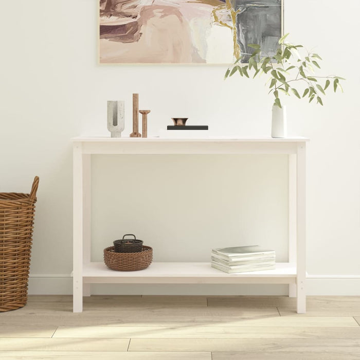 Masă consolă, alb, 110x40x80 cm, lemn masiv de pin - WALTI WALTI