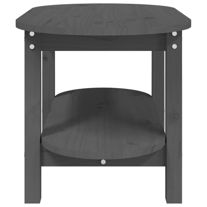 Măsuță de cafea, gri, 80x45x45 cm, lemn masiv de pin - WALTI WALTI