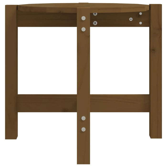Măsuță de cafea, maro miere, Ø 52,5x45 cm, lemn masiv de pin - WALTI WALTI