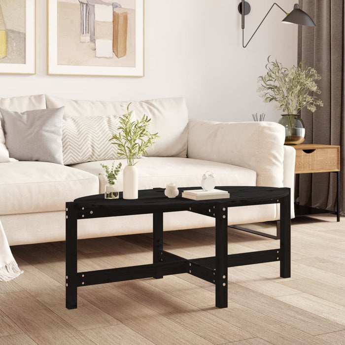 Măsuță de cafea, negru, 118x63x45 cm, lemn masiv de pin - WALTI WALTI