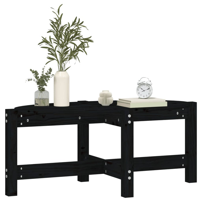 Măsuță de cafea, negru, 87x48x35 cm, lemn masiv de pin - WALTI WALTI