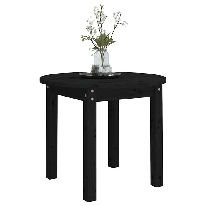 Măsuță de cafea, negru, Ø 55x45 cm, lemn masiv de pin - WALTI WALTI