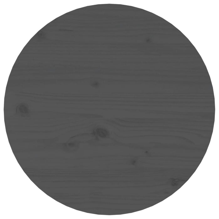 Măsuță de cafea, gri, Ø 45x40 cm, lemn masiv de pin - WALTI WALTI