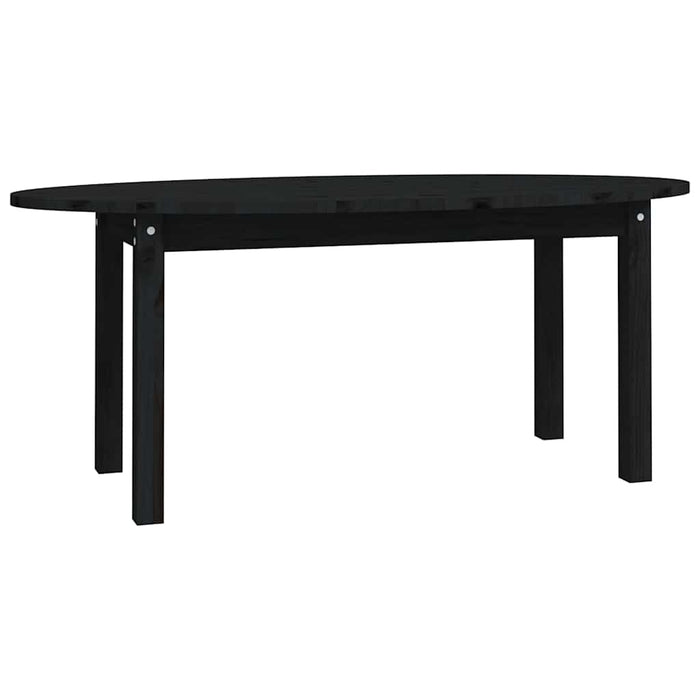 Măsuță de cafea, negru, 110x55x45 cm, lemn masiv de pin WALTI