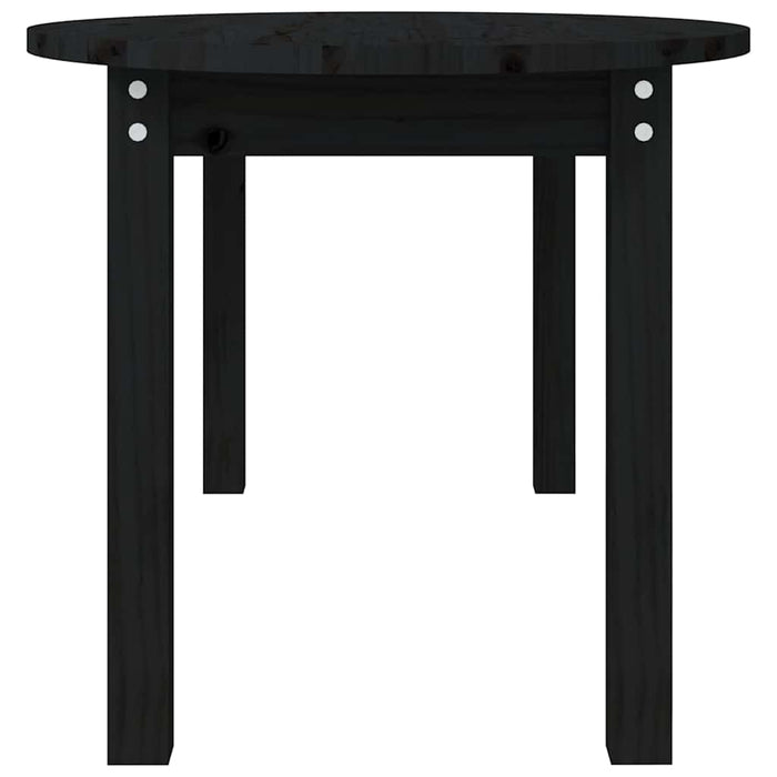 Măsuță de cafea, negru, 110x55x45 cm, lemn masiv de pin WALTI