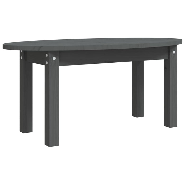 Măsuță de cafea, gri, 80x40x35 cm, lemn masiv de pin - WALTI WALTI