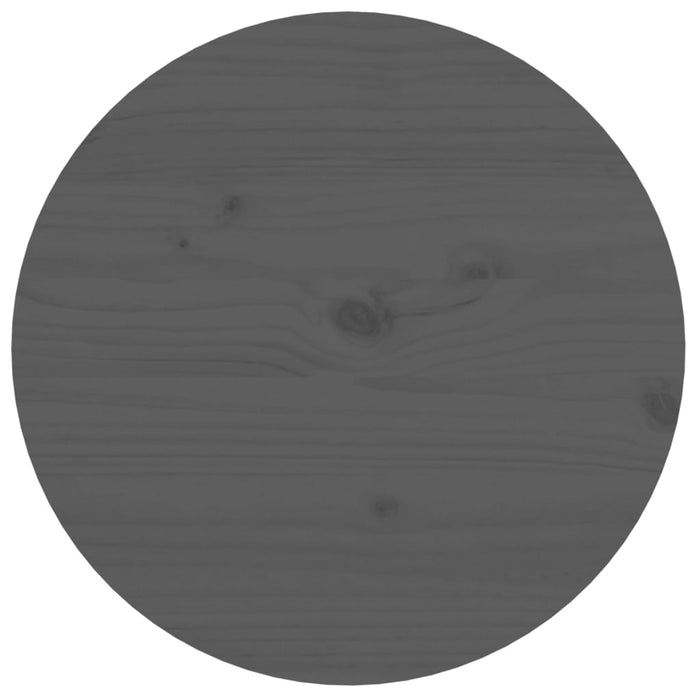 Măsuță de cafea, gri, Ø 55x60 cm, lemn masiv de pin - WALTI WALTI